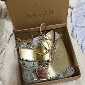 Steve Madden Gold Women's Platform Heels